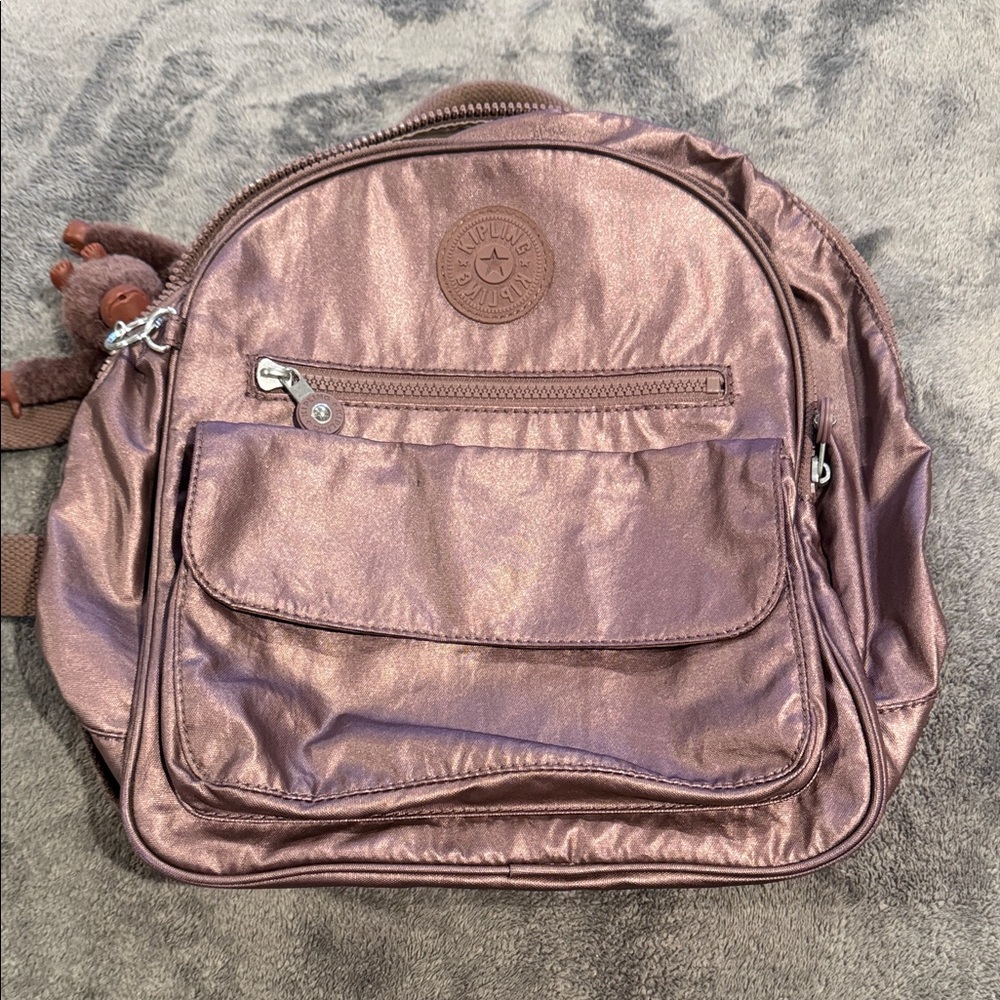 Kipling Shimmering Rose Backpack